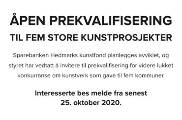 Åpen prekvalifisering til fem store kunstprosjekter